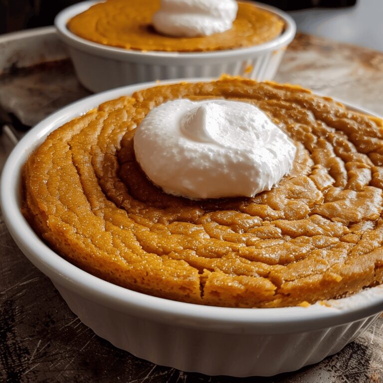 Silky Crustless Pumpkin Pie Recipe