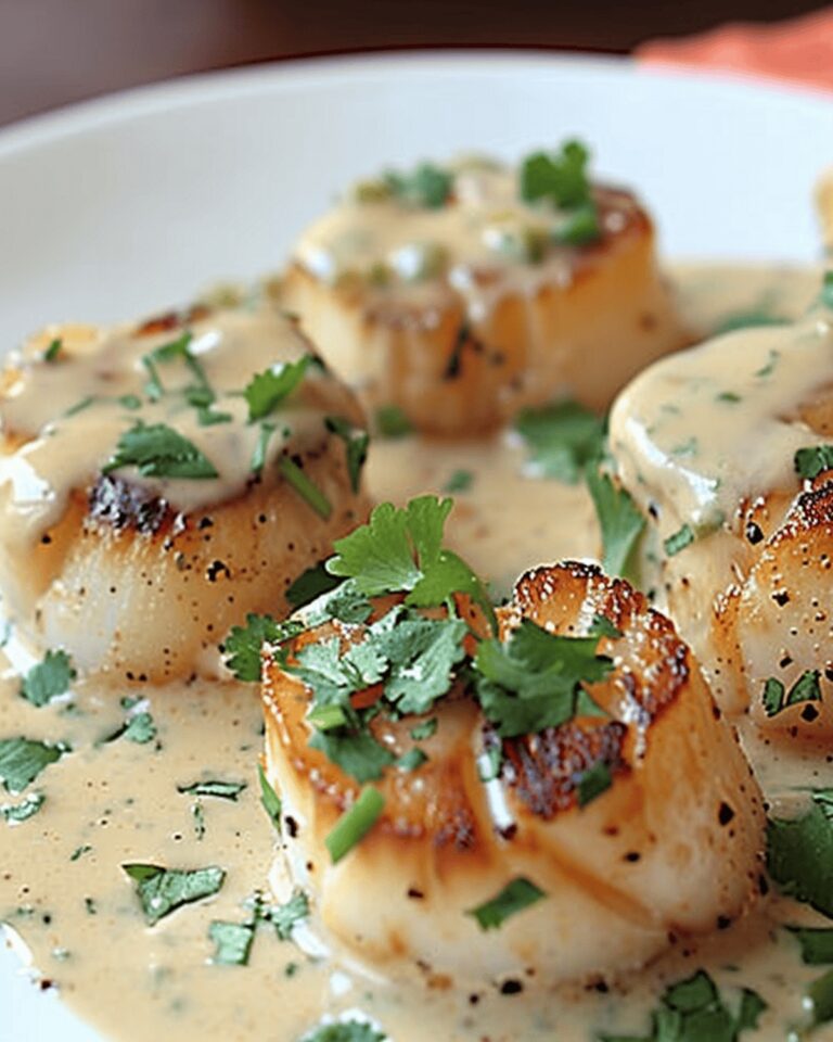 Sea Scallops in Bourbon Jalapeno Cream Sauce Recipe