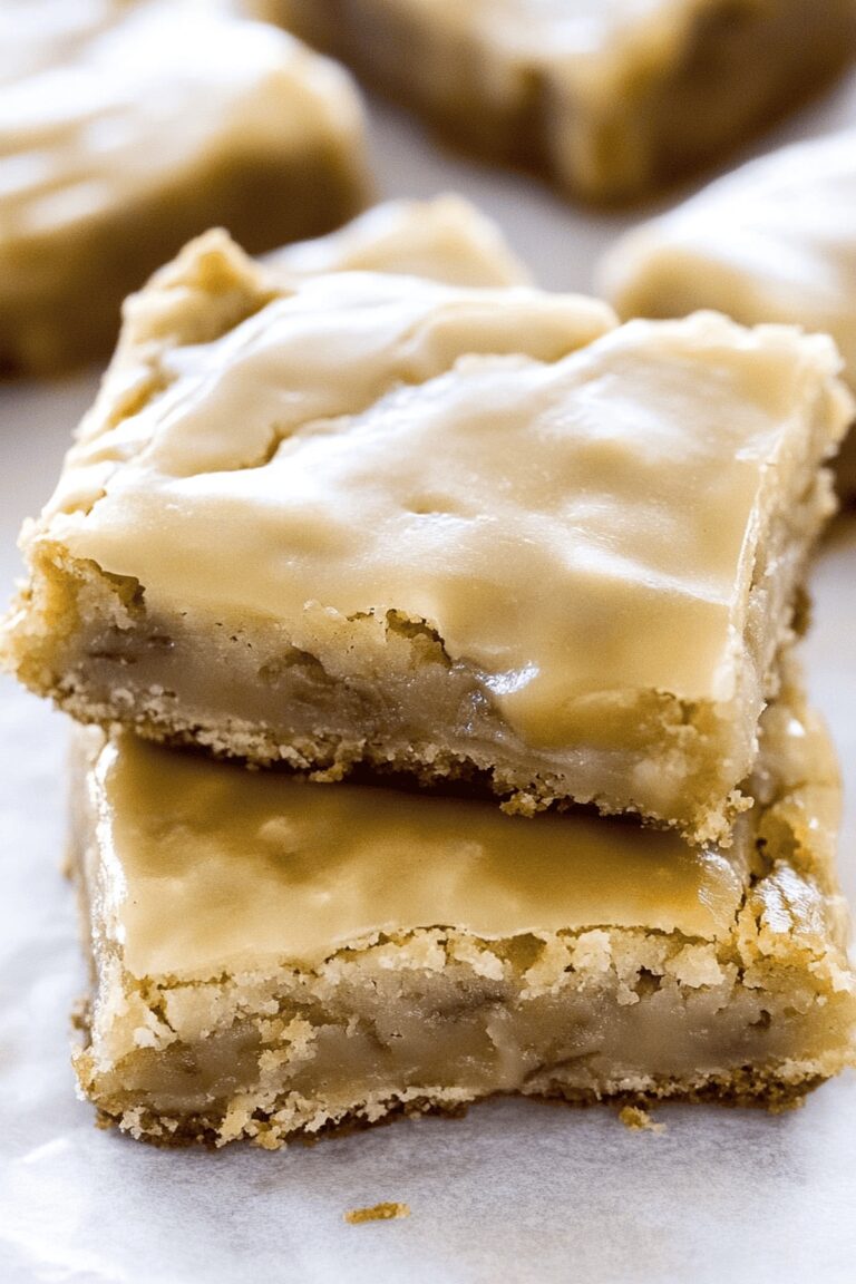 Maple Glazed Apple Blondies Recipe