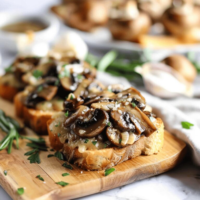 Savory Garlic Swiss Mushrooms on Toast Recipe