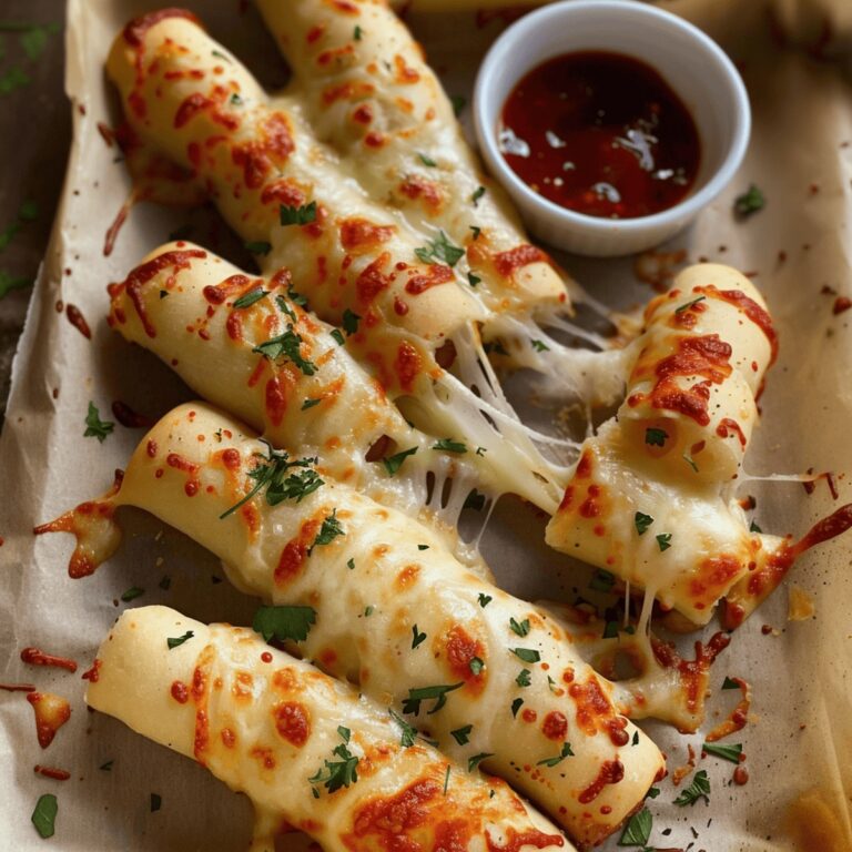 Crispy Cheese-Stuffed Breadsticks Recipe