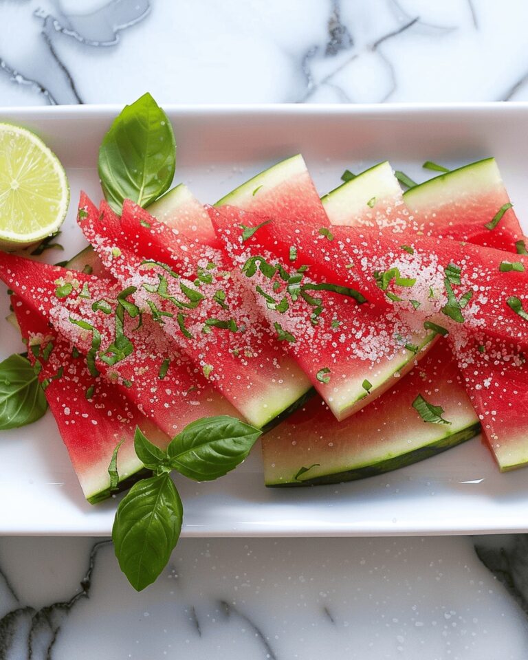 Refreshing Watermelon with Basil Lime Sugar Recipe