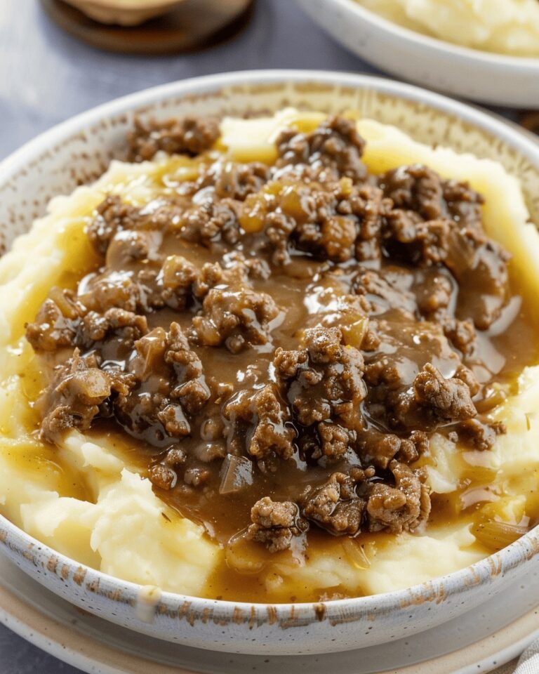 Ground Beef and Gravy Over Mashed Potatoes Recipe
