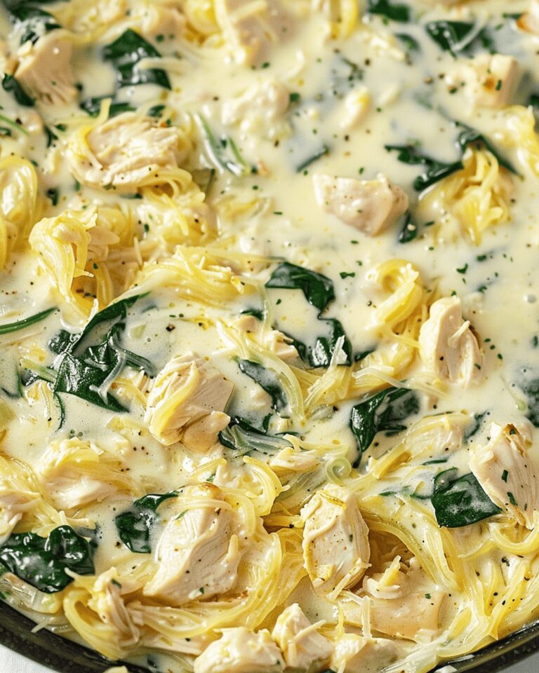 Spinach Artichoke Spaghetti Squash With Chicken Recipe
