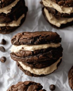 Brownie Cookie Sandwiches with Cookie Dough Buttercream Recipe