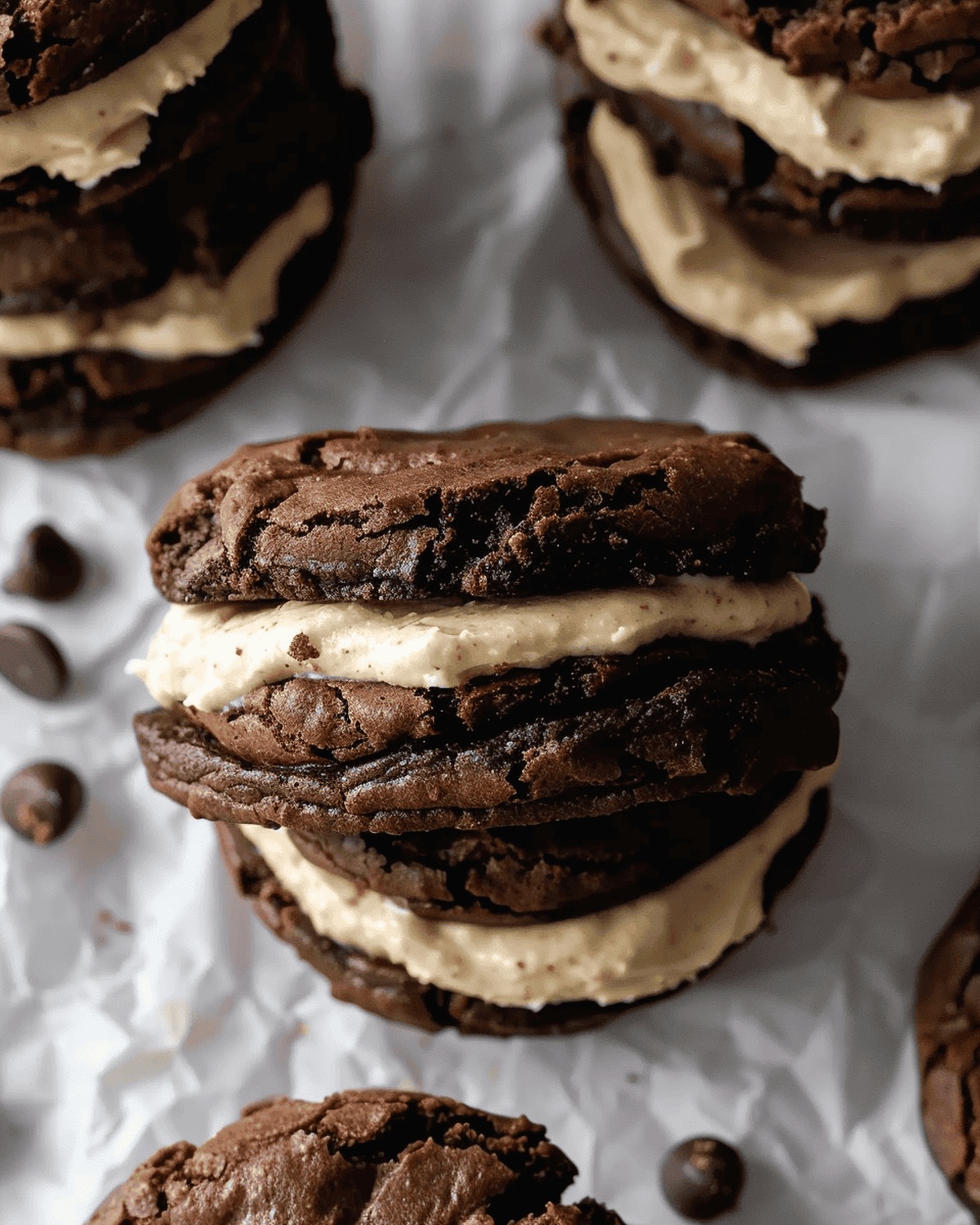 Brownie Cookie Sandwiches with Cookie Dough Buttercream Recipe
