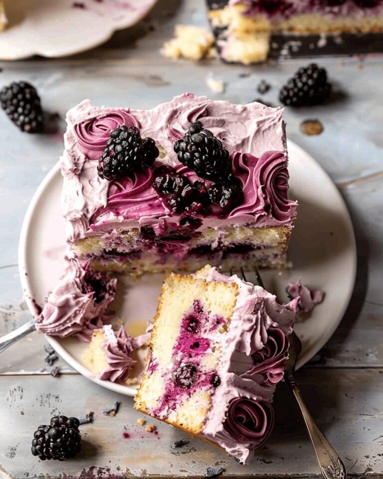 Dreamy Blackberry Lavender Sheet Cake Recipe