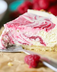 White Chocolate Raspberry Swirl Cheesecake Recipe