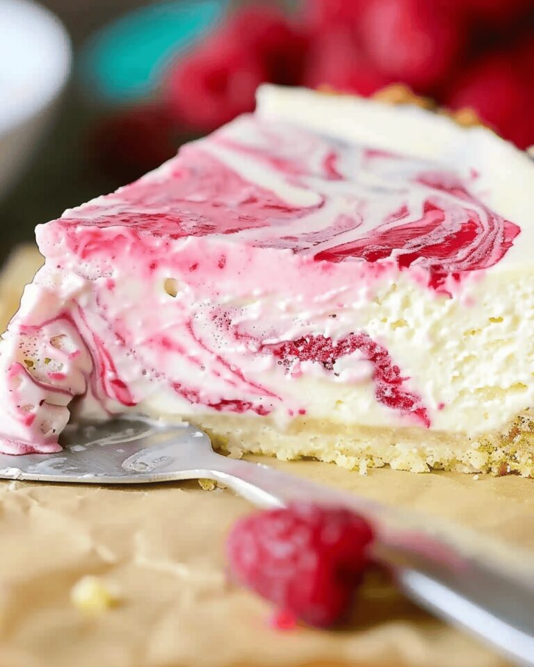White Chocolate Raspberry Swirl Cheesecake Recipe
