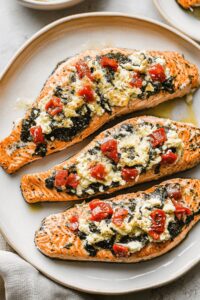 Stuffed Salmon With Spinach & Feta Recipe