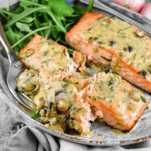 Creamy Baked Dijon Salmon Recipe