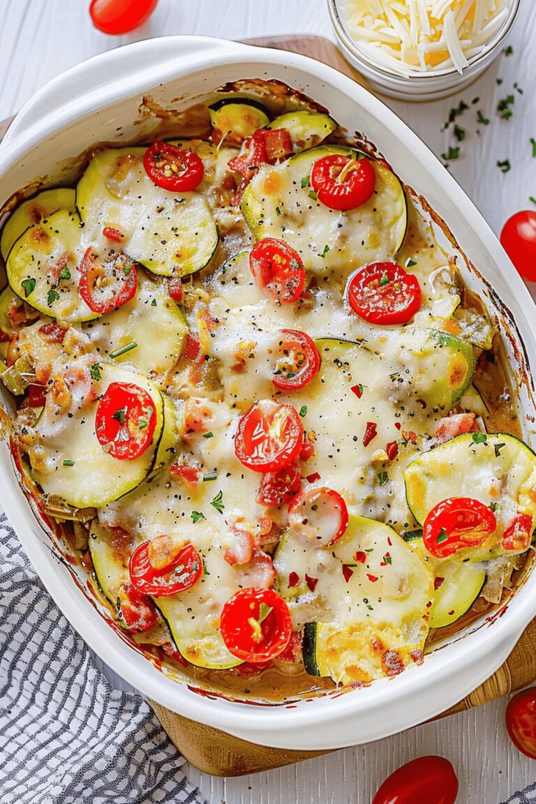 Creamy Mediterranean Chicken Zucchini Bake Recipe