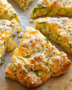Rustic Zucchini Cheddar Scones Recipe