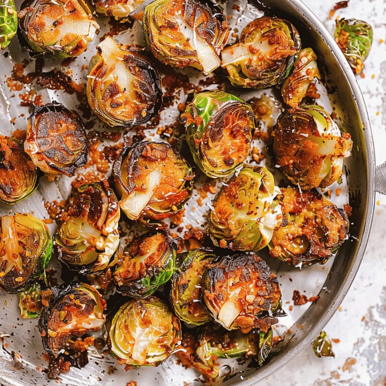 Crispy Garlic Parmesan Brussels Sprouts Recipe