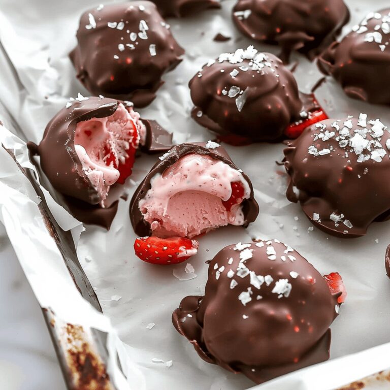 Decadent Chocolate Strawberry Frozen Yogurt Bites Recipe