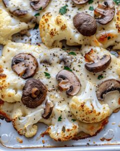 Savory Cauliflower Mushroom Steaks Recipe