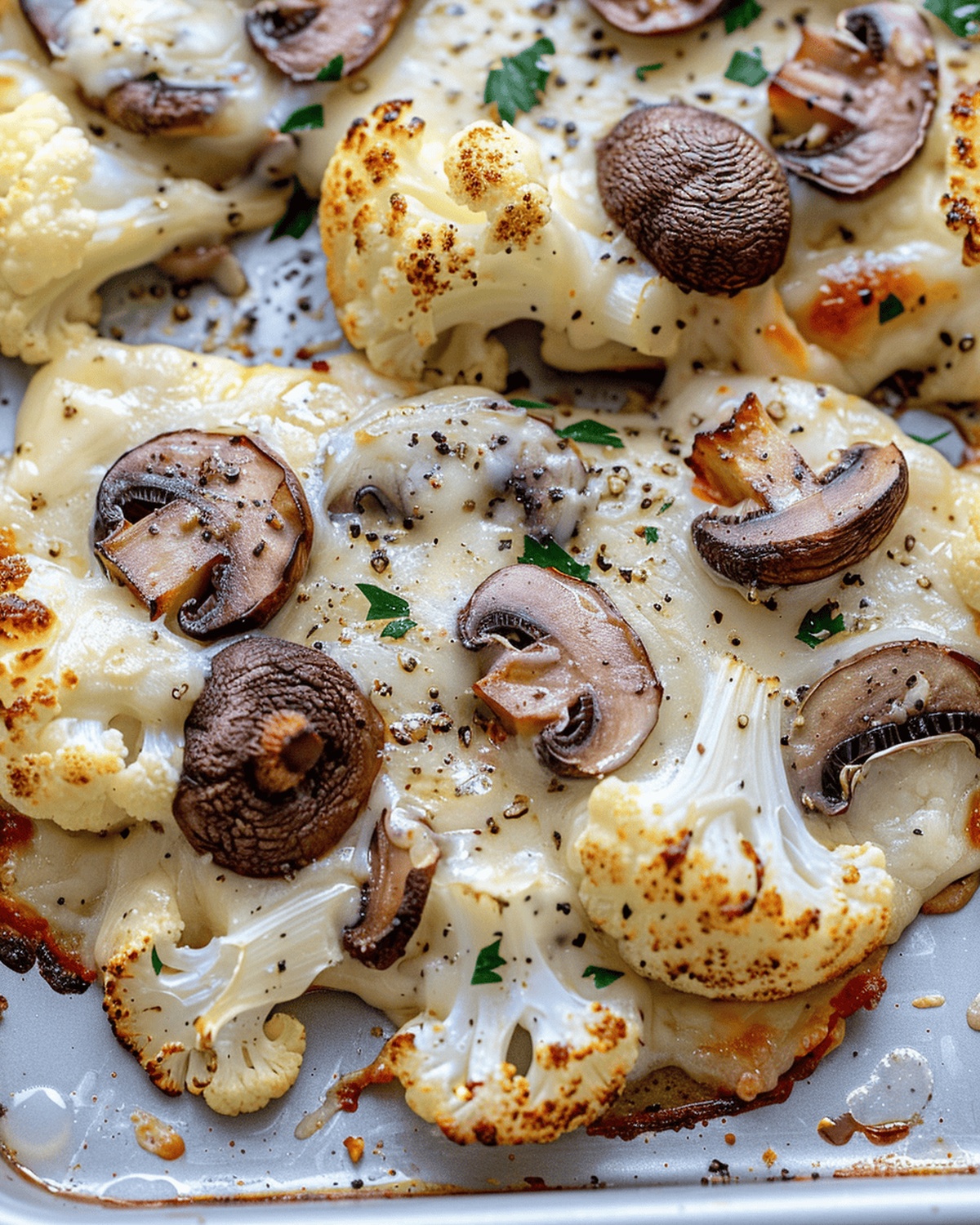 Savory Cauliflower Mushroom Steaks Recipe