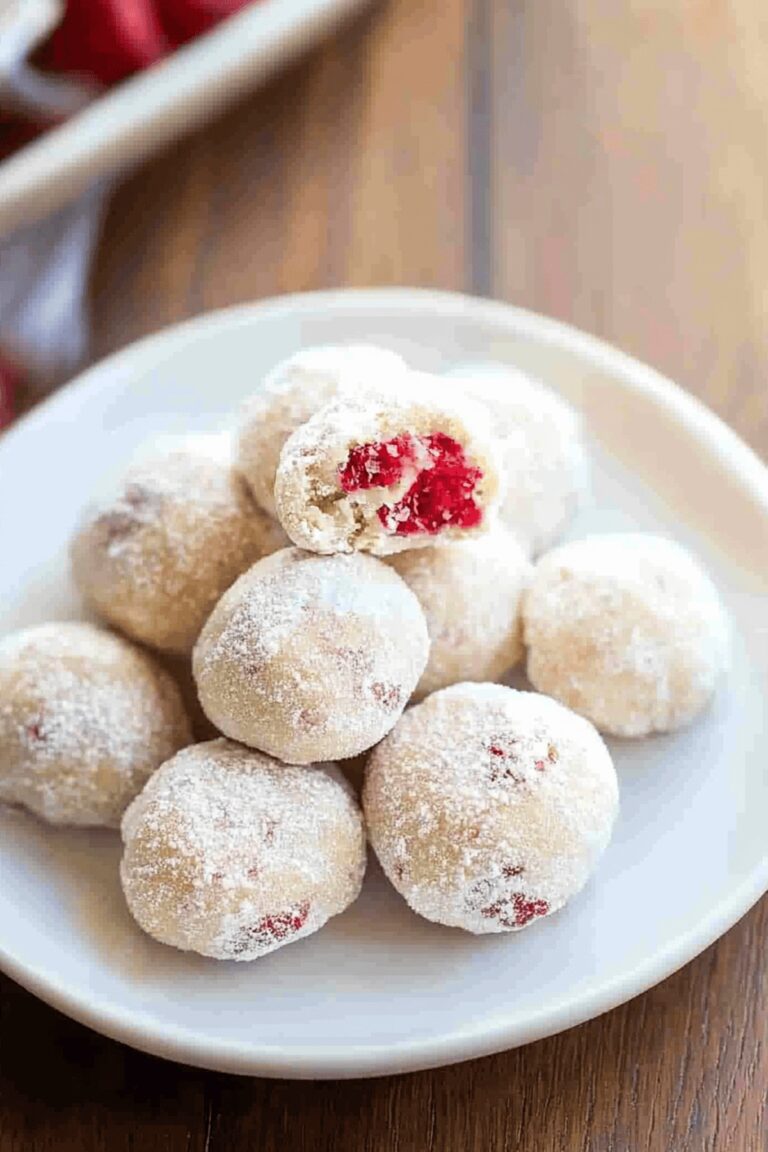 Cherry Pistachio Snowball Cookies Recipe