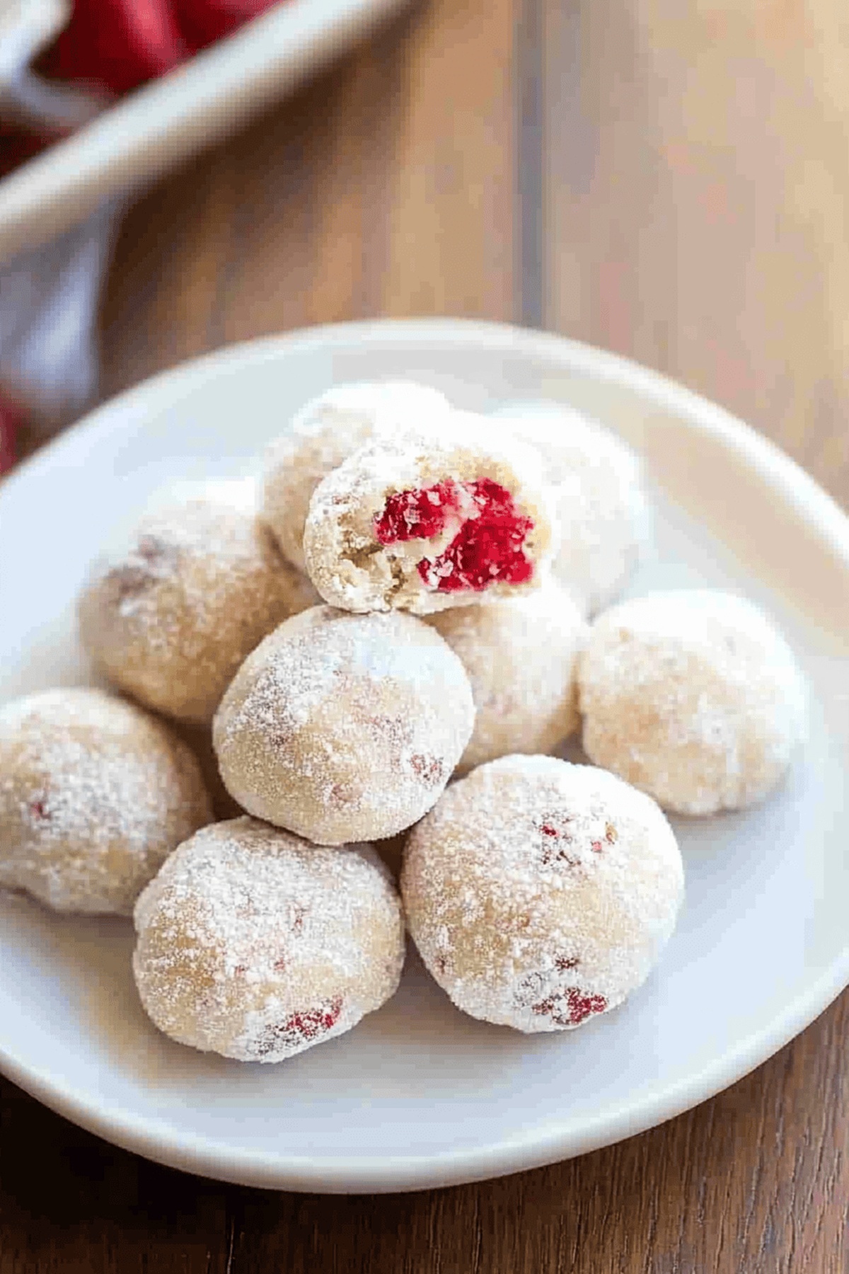 Cherry Pistachio Snowball Cookies Recipe