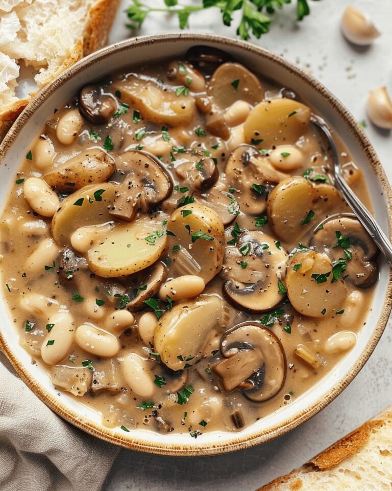 Cozy White Bean Mushroom Stew Recipe