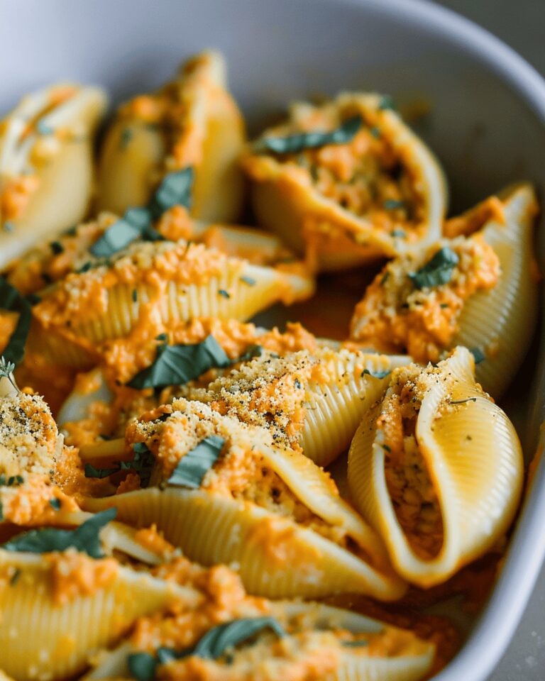 Vegan Pumpkin Ricotta Stuffed Shells Recipe