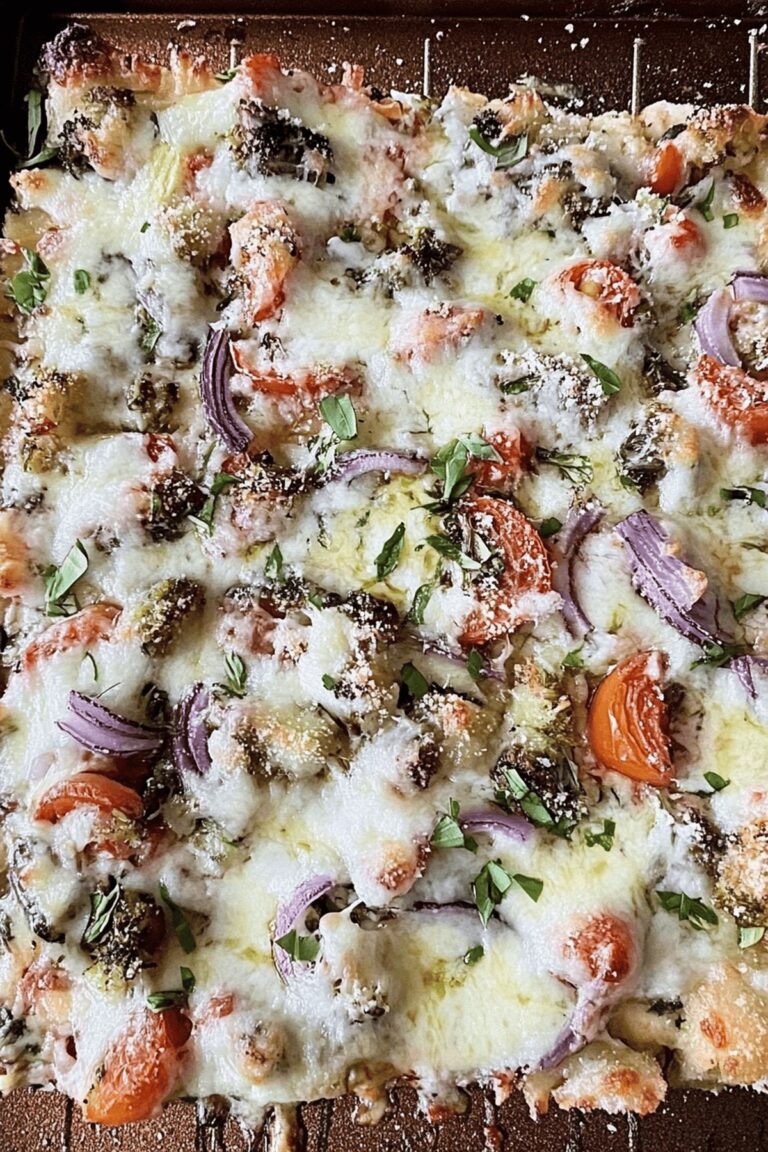 Low Carb Roasted Veggie Pizza Recipe