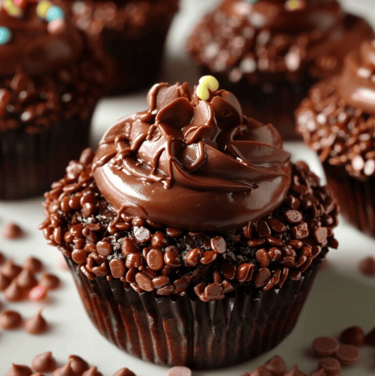 Decadent Honey Nutella Rice Krispie Treat Cupcakes Recipe