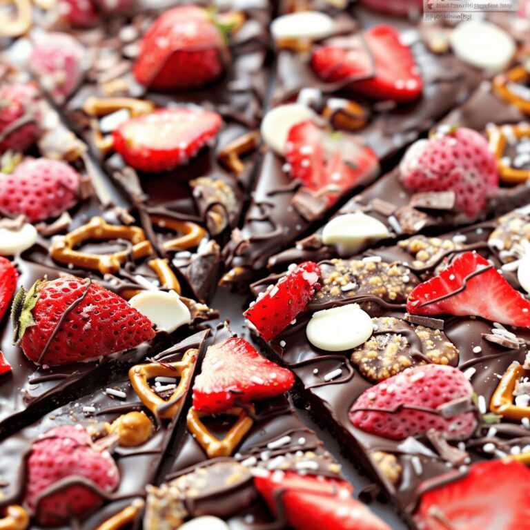 Decadent Strawberry Chocolate Pretzel Bark Recipe