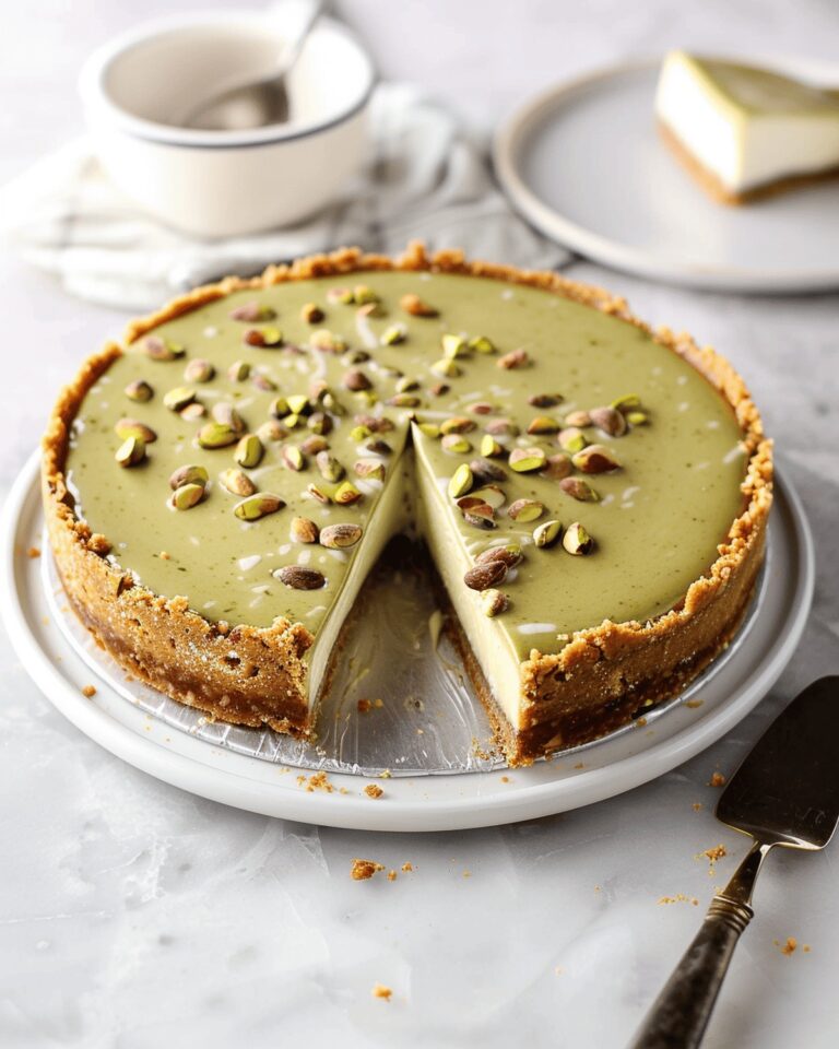 Pistachio Cheesecake With Pistachio Topping Recipe