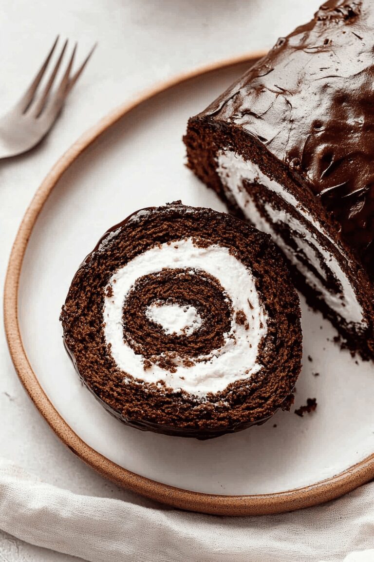 Chocolate Cake Roll (Swiss Roll) Recipe