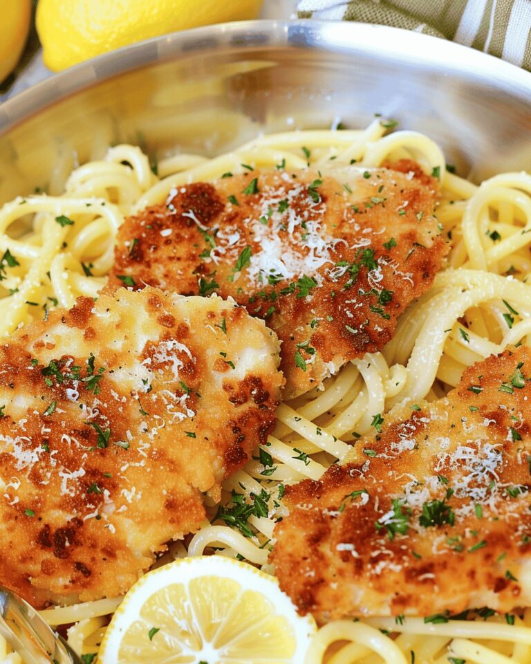 Tantalizing Romano Chicken with Lemon Garlic Pasta Recipe