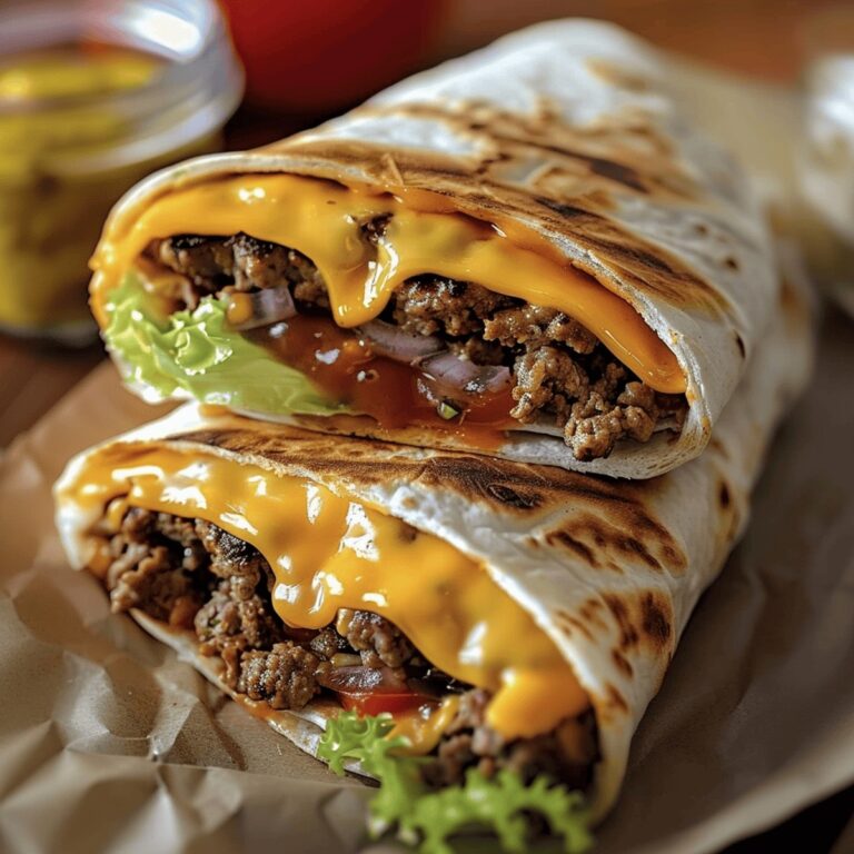 Zesty Grilled Cheeseburger Wraps Recipe