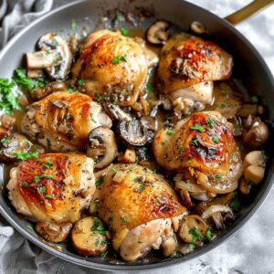 Irresistible Garlic Mushroom Chicken Thighs Recipe
