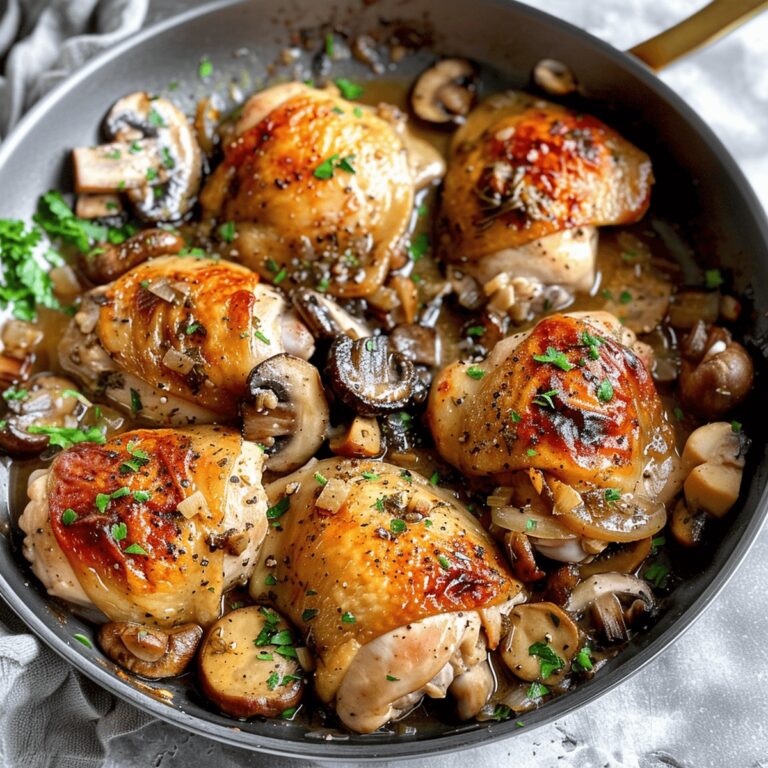 Irresistible Garlic Mushroom Chicken Thighs Recipe