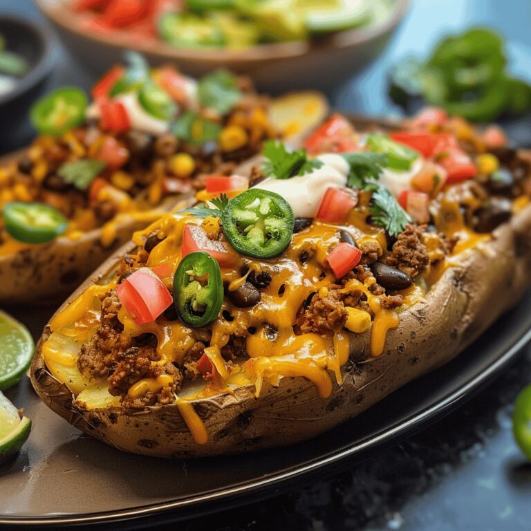 Epic Taco Stuffed Baked Potatoes Recipe