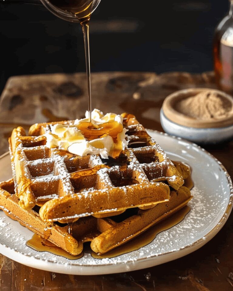 Cider Pumpkin Waffles with Salted Maple Butter Recipe