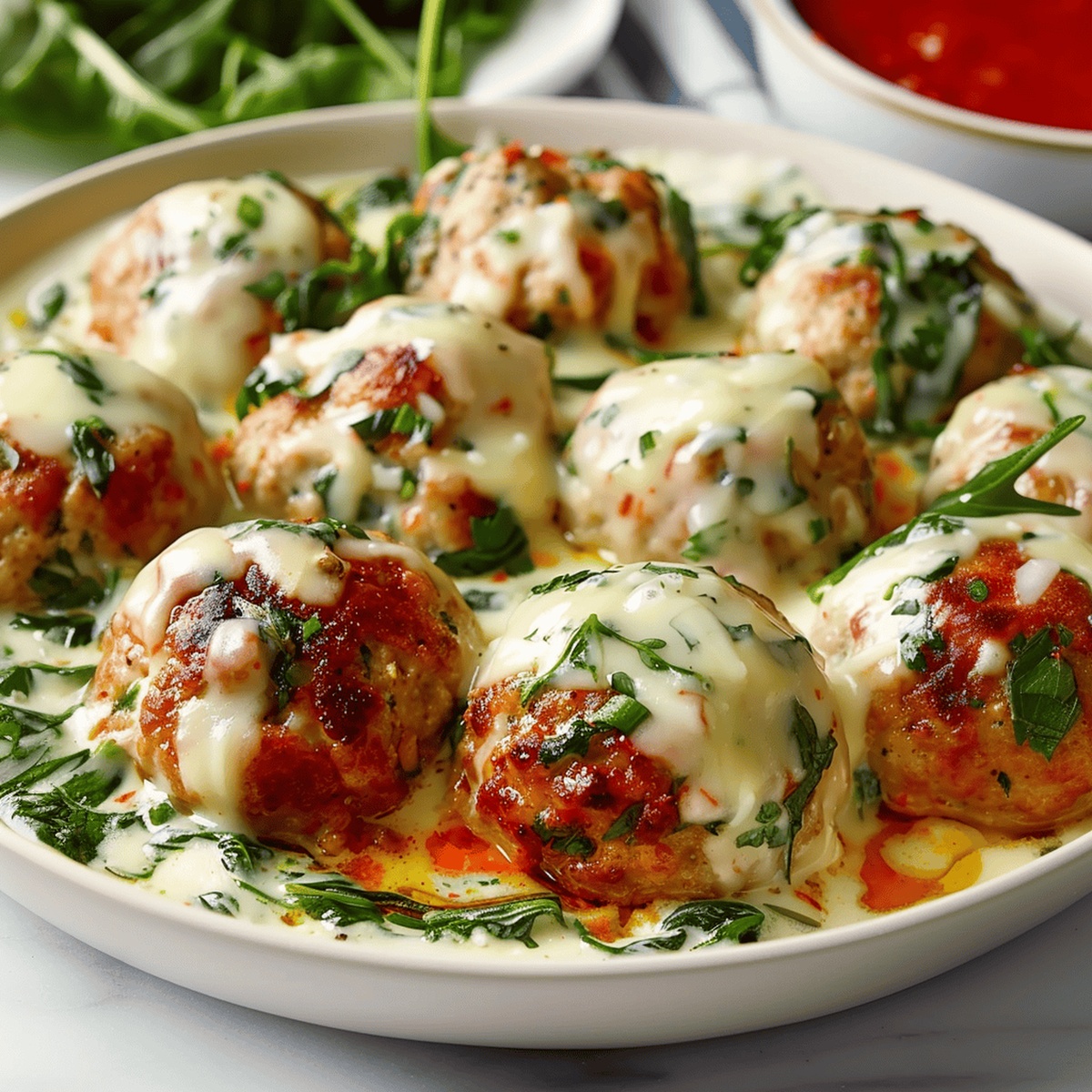 Creamy Chicken Ricotta Meatballs Recipe