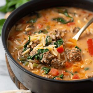 Hearty Italian Sausage Orzo Soup Recipe