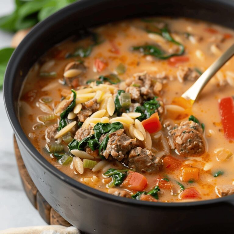 Hearty Italian Sausage Orzo Soup Recipe