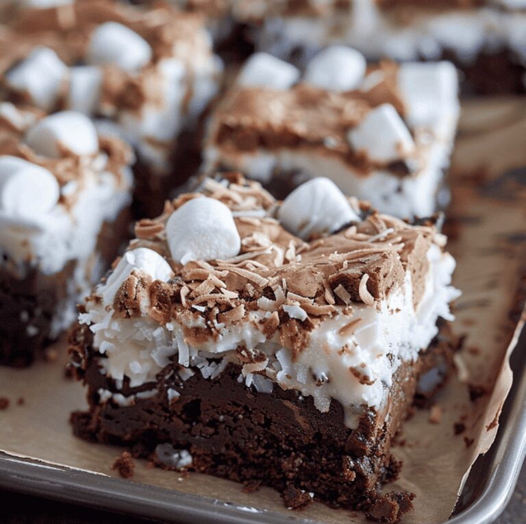 Gooey Mallow Coconut Brownies Recipe