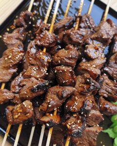 Teriyaki Sesame Beef Skewers Recipe