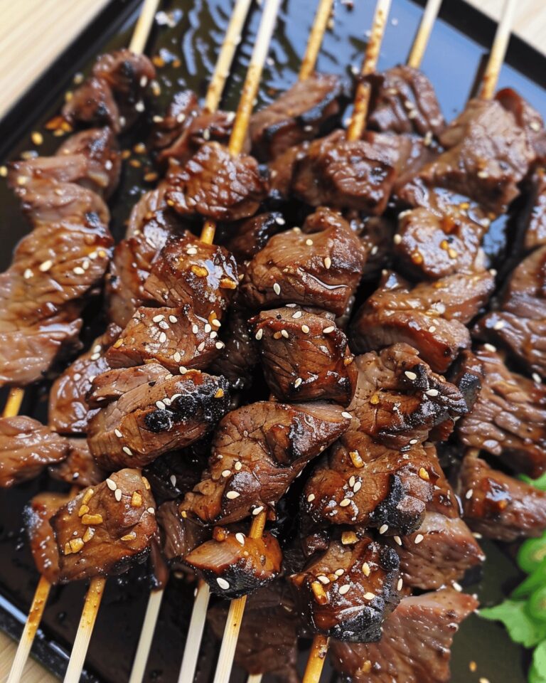 Teriyaki Sesame Beef Skewers Recipe