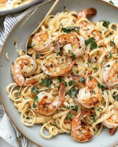 Creamy Tuscan Shrimp Linguine Recipe