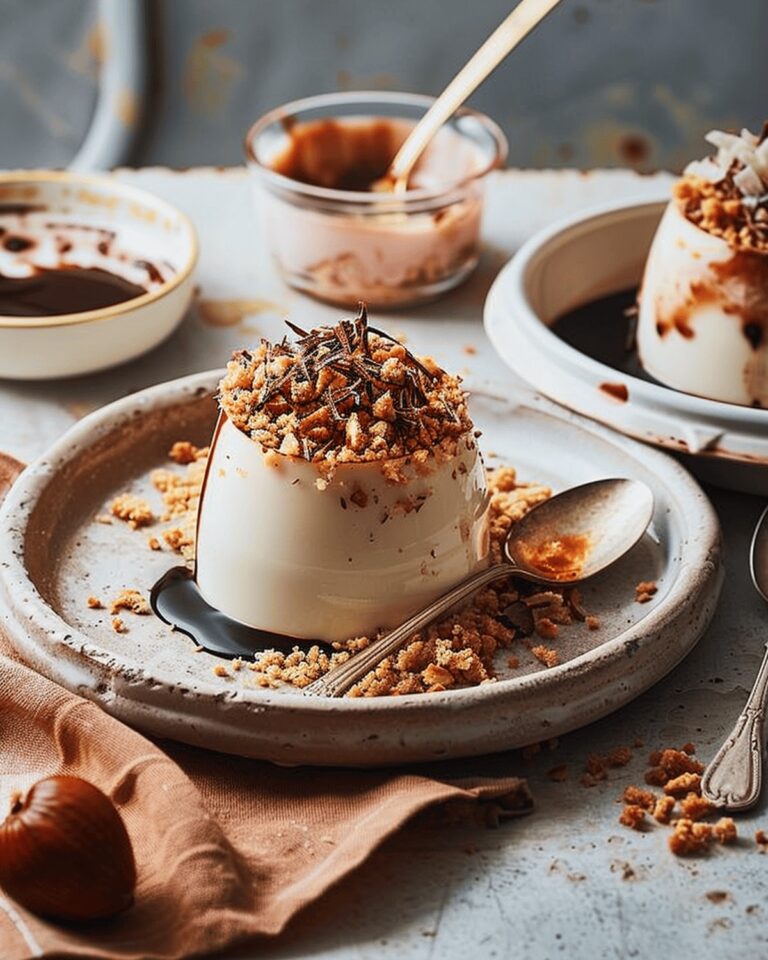 Creamy Hazelnut Panna Cotta with Chocolate Ganache Recipe