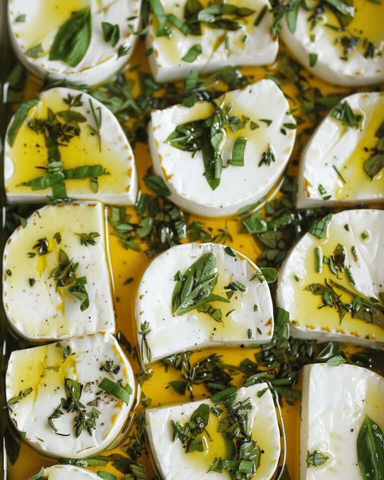 Velvety Herb Marinated Goat Cheese Recipe