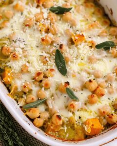 Crispy Baked Chickpeas with Butternut Squash Recipe