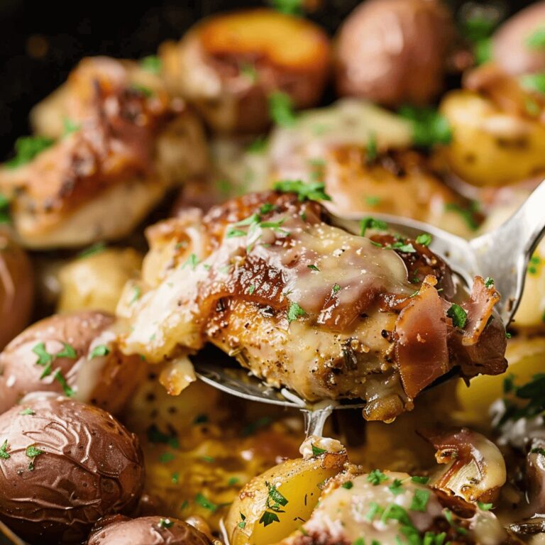 Crispy Garlic Parmesan Chicken and Potatoes Recipe