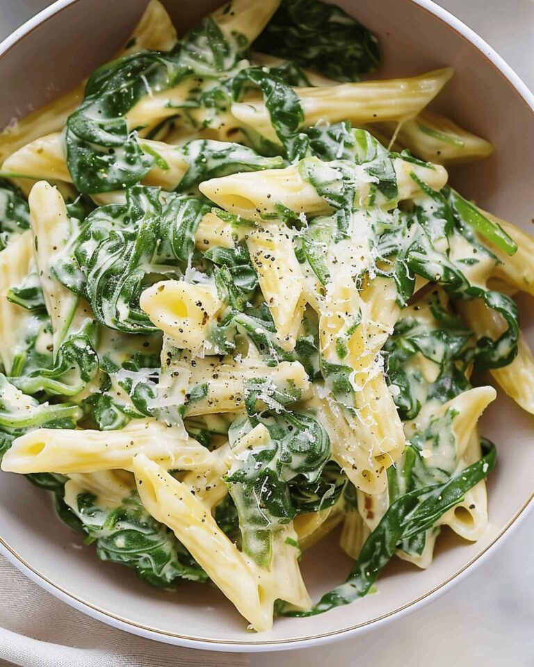 Pasta with Spinach Sauce Recipe