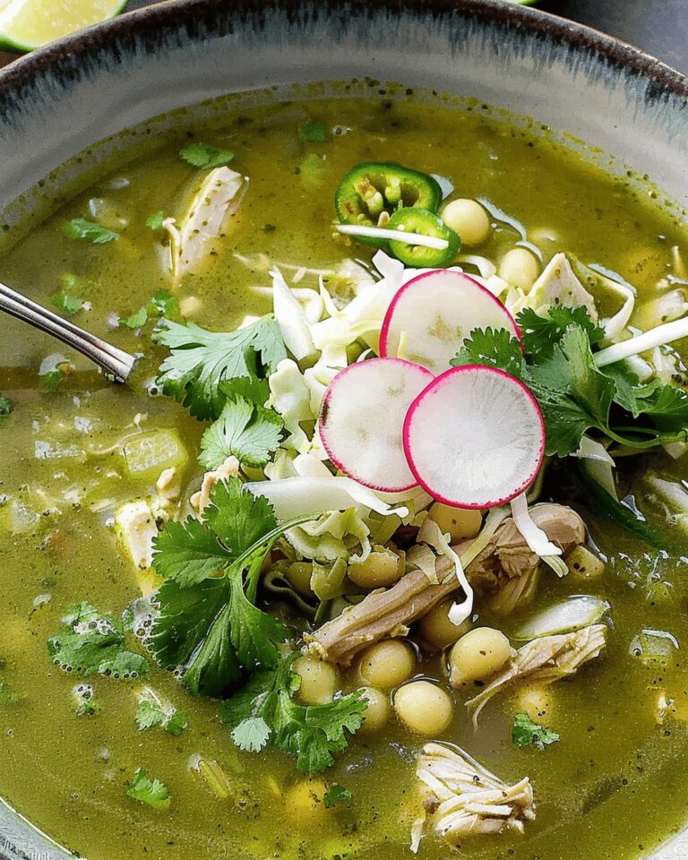 Spicy Chicken Pozole Verde Soup Recipe
