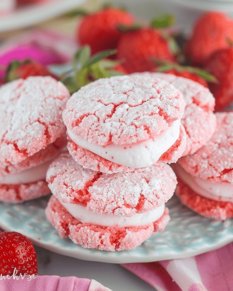 Strawberry Cake Mix Sandwich Cookies Recipe